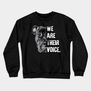 Love Pitbull We Are Their Voice Crewneck Sweatshirt